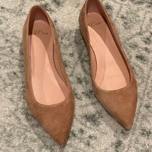 J.Crew suede nude flats women’s size 6- Brand New